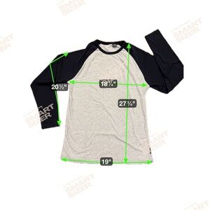 Classic Long Sleeve Raglan Tee - Black & Gray